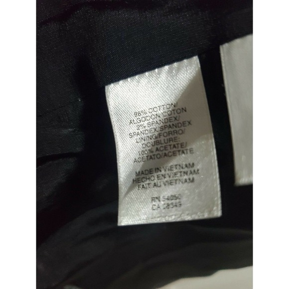 Jones NewYork Women's Black Cotton Two Buttons Single Breasted Blazer Size 12 - Picture 9 of 12